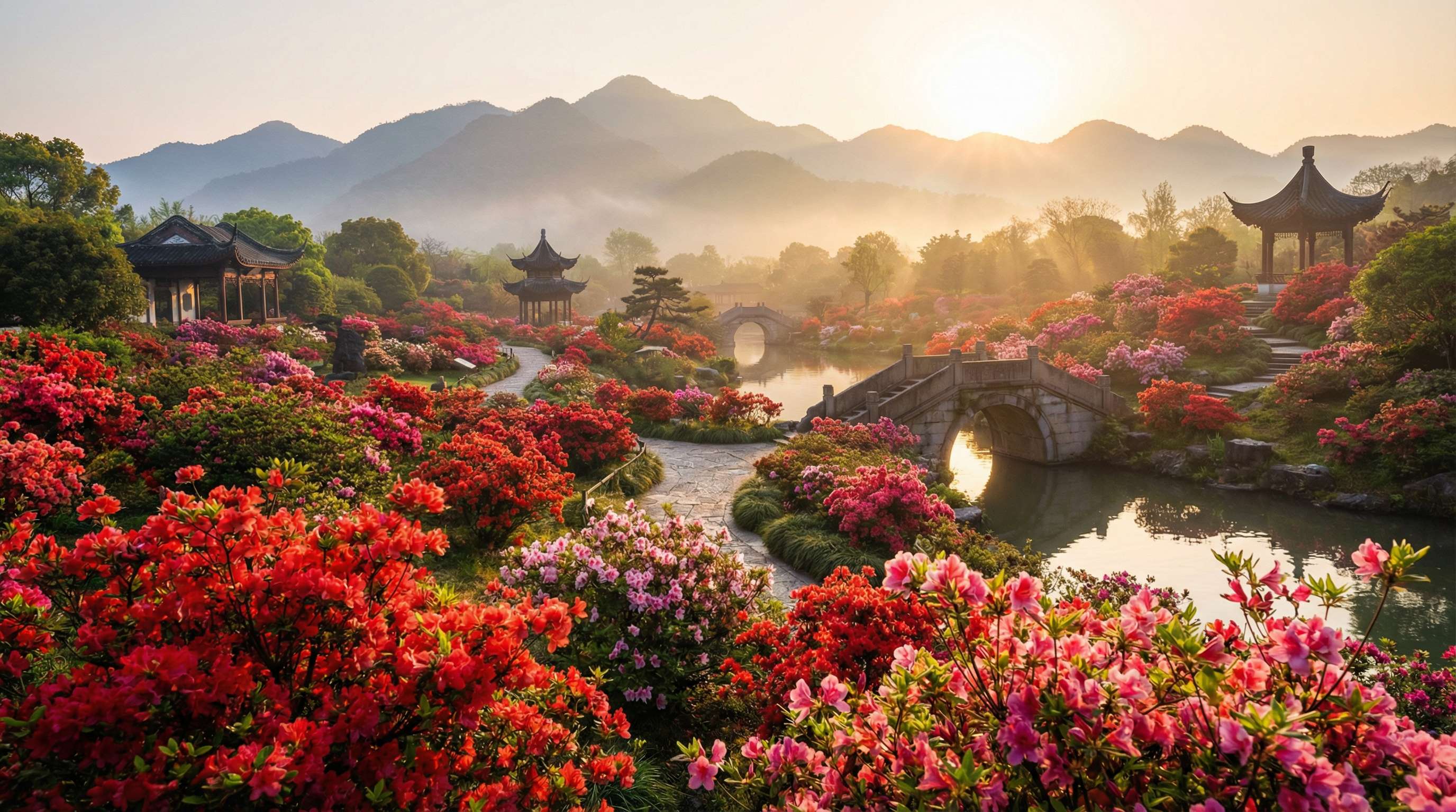 萝莉岛杜鹃花海视频